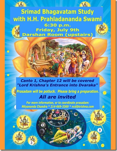 Prahladananda Swami SB study flyer